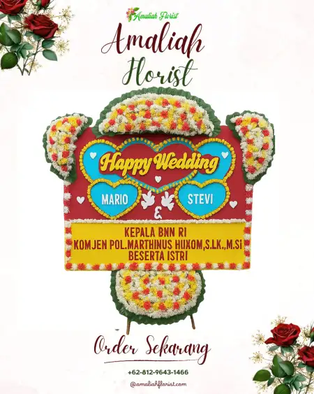 Papan Bunga Pernikahan Gulak Galik